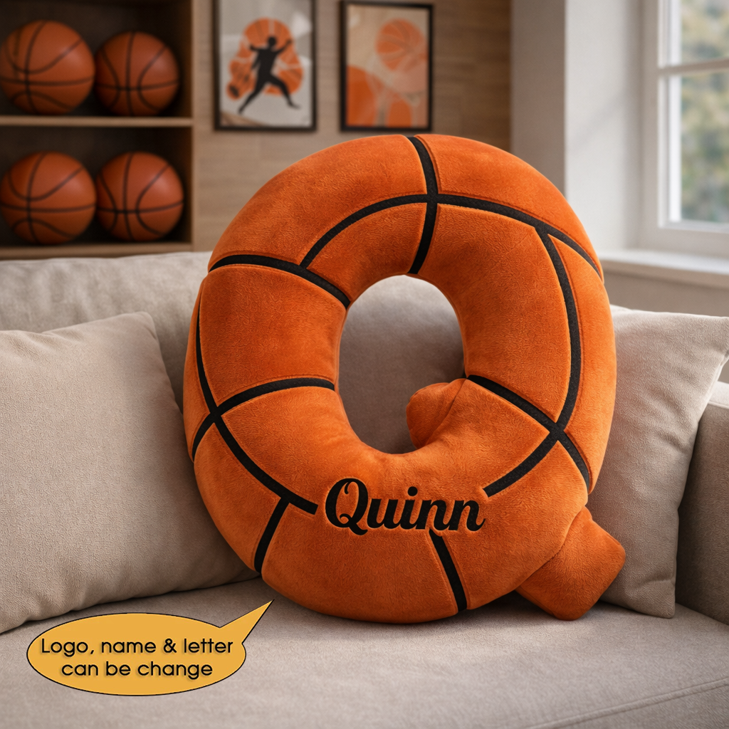 Basketball Pillow Custom Name and Logo 2 All Teams Irregular-Shaped Pillow-Shaped Pillow-5TO9VIBE