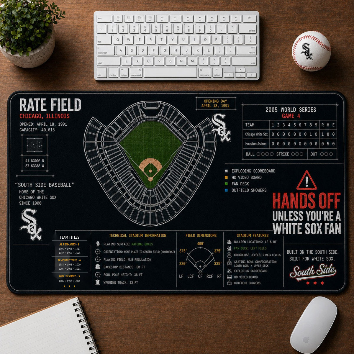All Baseball Legendary Stadiums Masterplan Desk Mat Mouse Pad Plus Size - 5to9vibe