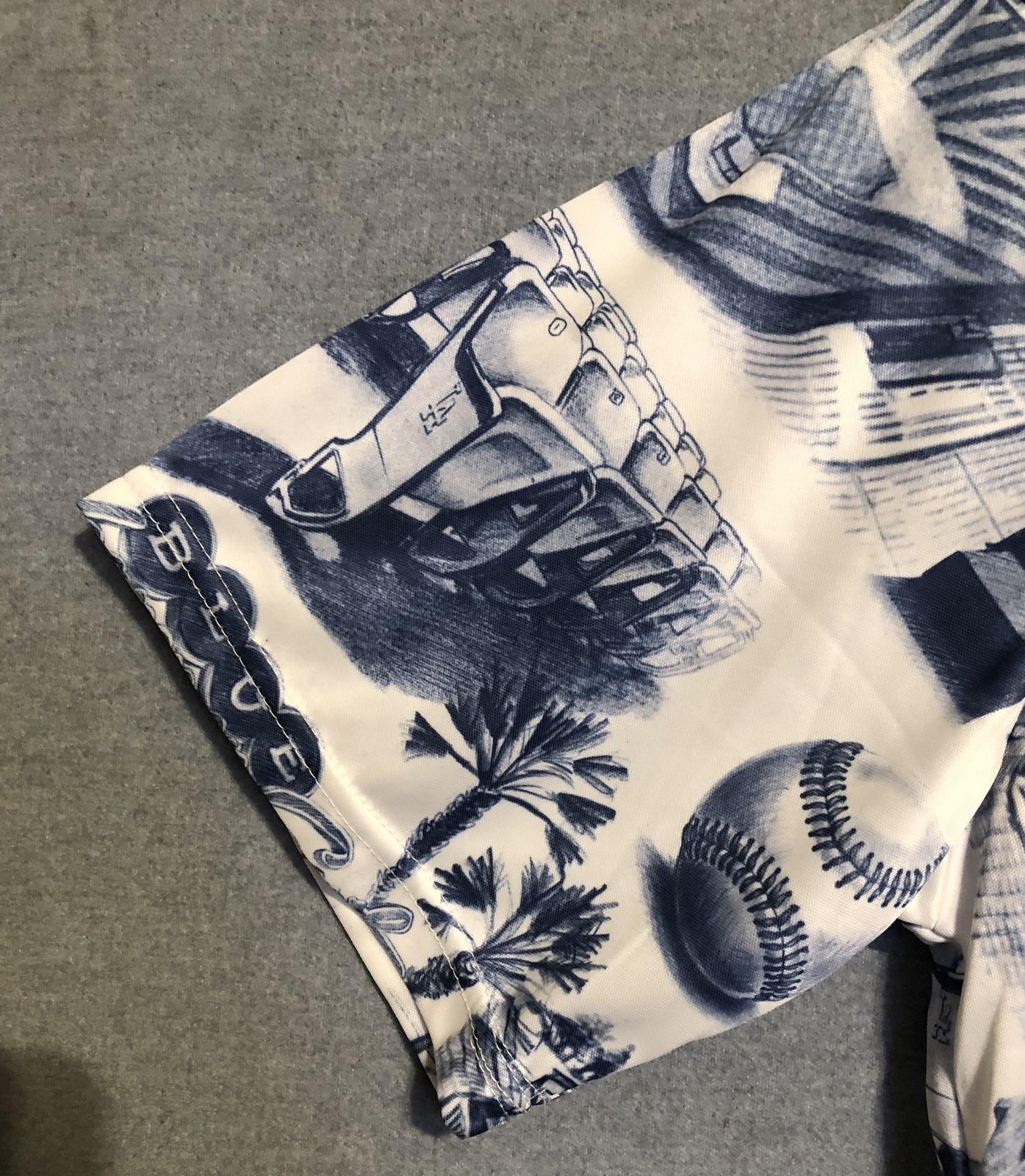 LAD Baseball Stadium SGA Blue Vibe Unisex Hawaiian Shirt