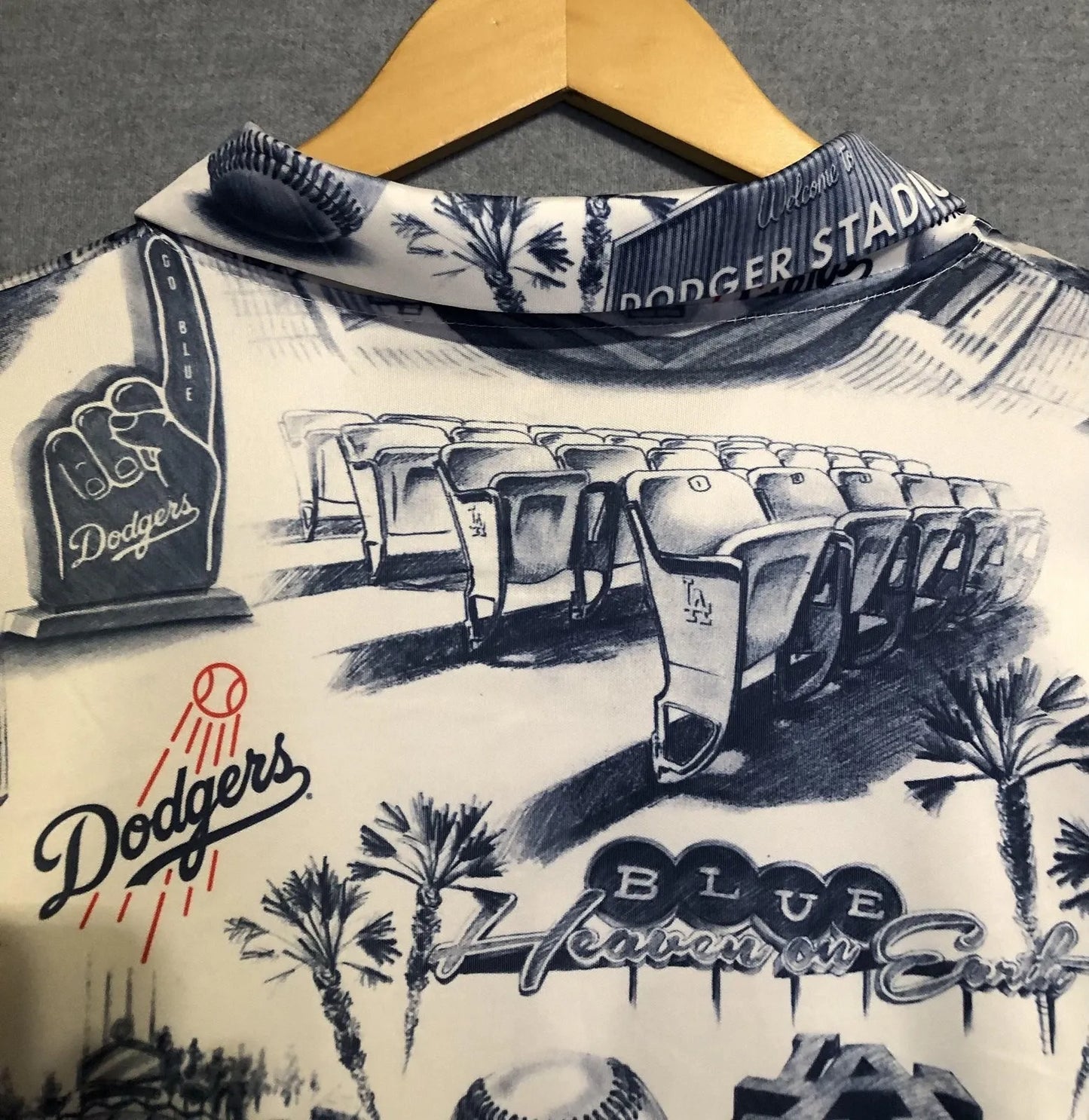 LAD Baseball Stadium SGA Blue Vibe Unisex Hawaiian Shirt