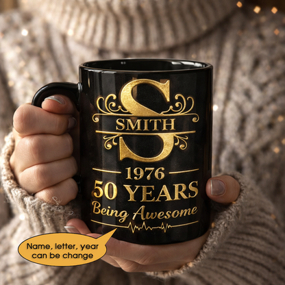 11oz Ceramic Mug Age personalized name, year, letter for birthday - 11oz Ceramic Mug Hot Sale