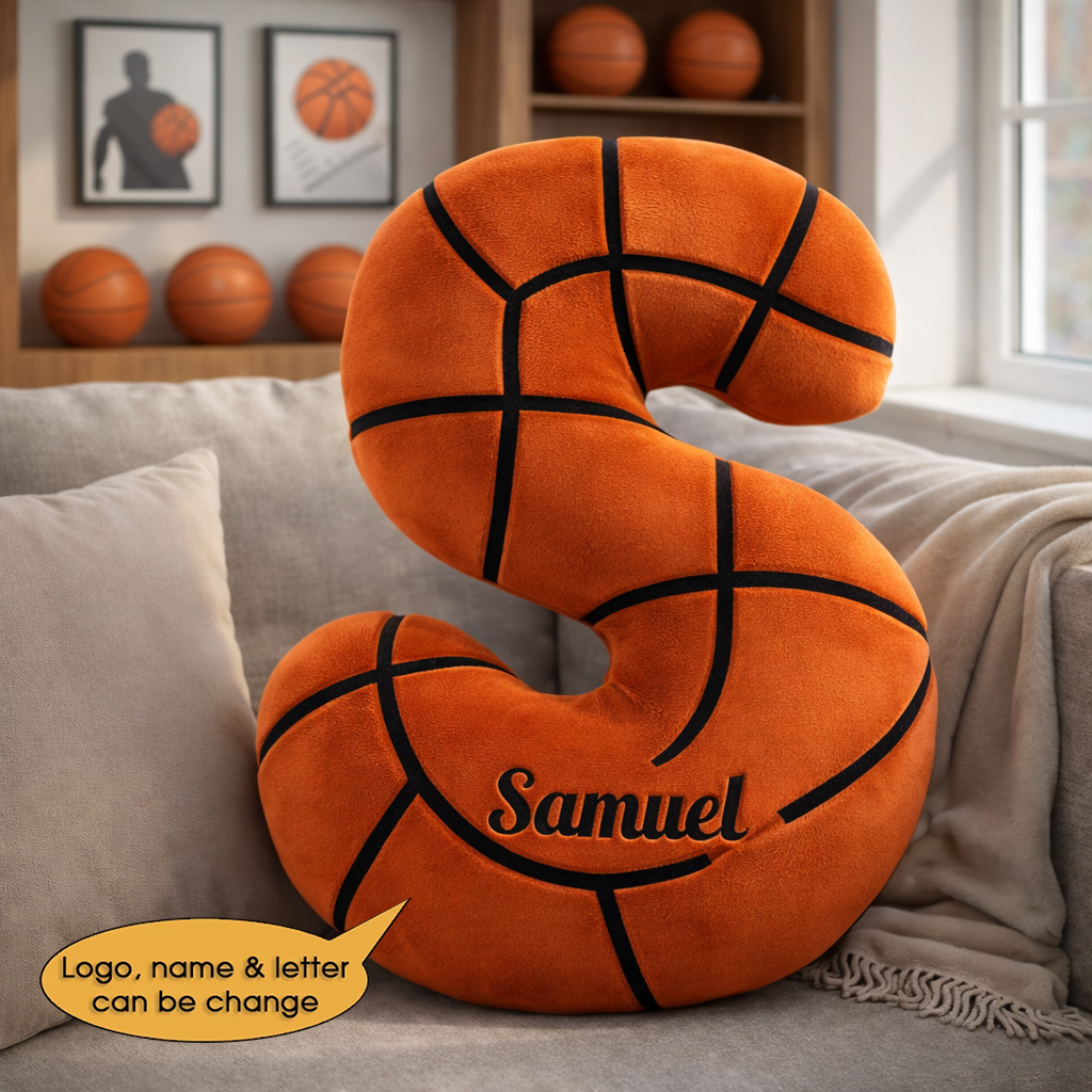 Basketball Pillow Custom Name and Logo 2 All Teams Irregular-Shaped Pillow-Shaped Pillow-5TO9VIBE