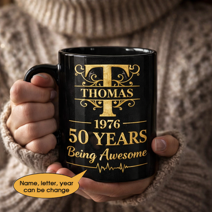 11oz Ceramic Mug Age personalized name, year, letter for birthday - 11oz Ceramic Mug Hot Sale