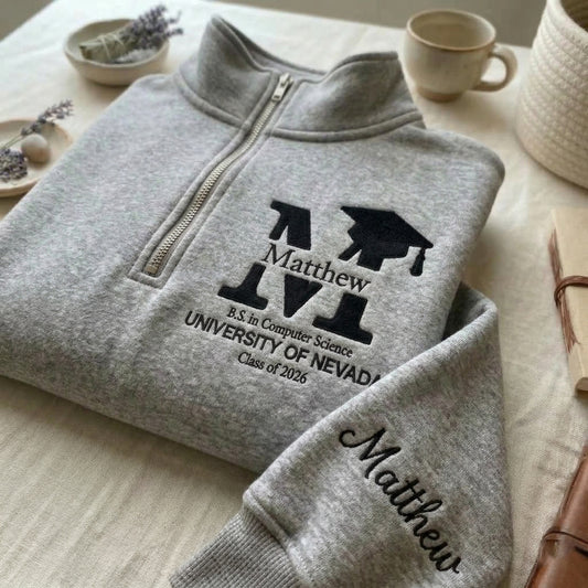 Personalized Graduation Quarter-Zip Sweatshirt