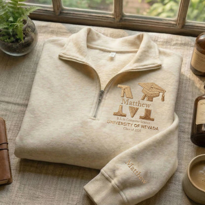 Personalized Graduation Quarter-Zip Sweatshirt
