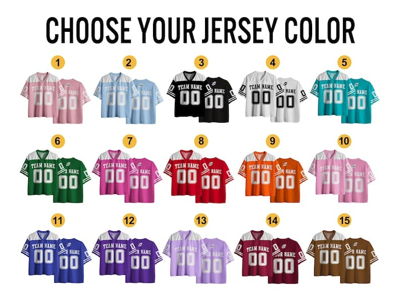 Custom Number and Name Mesh Jersey, Game Day Uniforms, Personalized Football Team Tshirt for Party Streetwear Wedding Game Gift