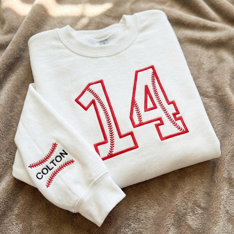 Sudadera con cremallera un cuarto premium, con logo de béisbol bordado, Unisex, Sudadera de fútbol