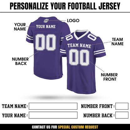 Personalized Team Name & Number Football Jersey Shirt For Adult Kid, Custom Football Jersey Shirt, Game Day Outfit For American Football Fan