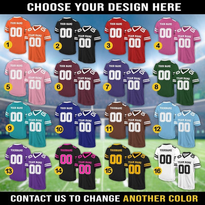 Personalized Team Name & Number Football Jersey Shirt For Adult Kid, Custom Football Jersey Shirt, Game Day Outfit For American Football Fan