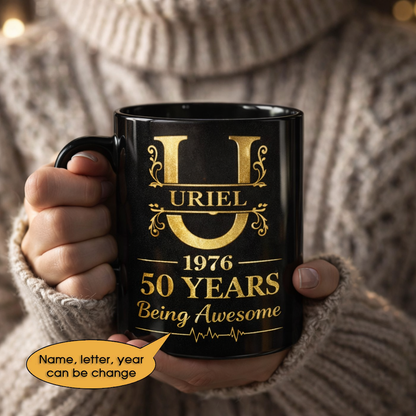 11oz Ceramic Mug Age personalized name, year, letter for birthday - 11oz Ceramic Mug Hot Sale