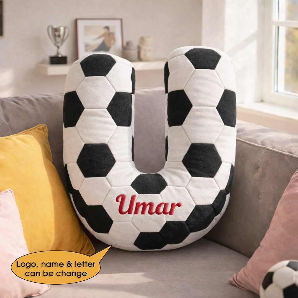 Football UK Pillow 2 Custom Name and Logo All Teams Irregular-Shaped Pillow