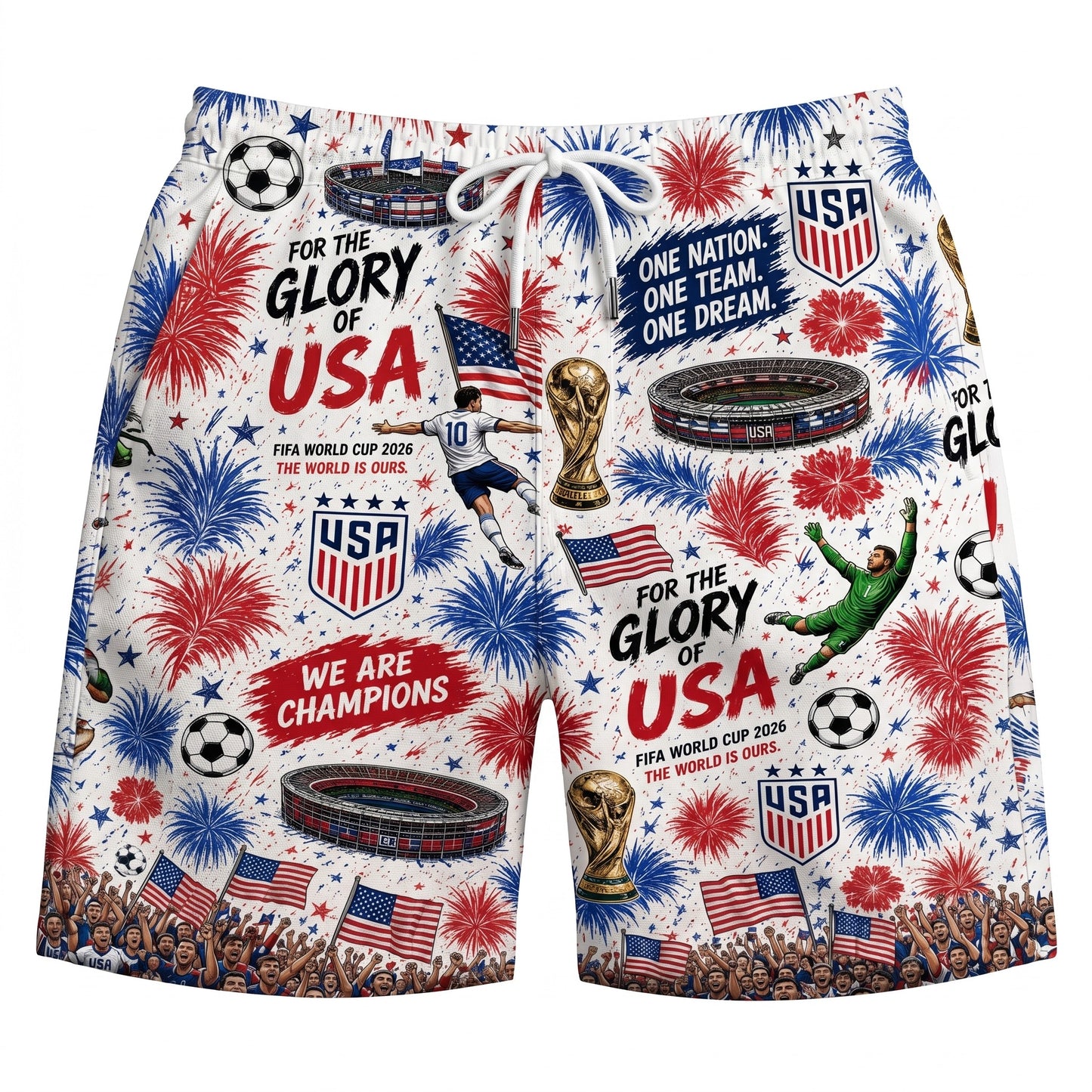 All Teams World Cup Champion Football Soccer Unisex Button-Up Hawaiian Shirt For Men & Women