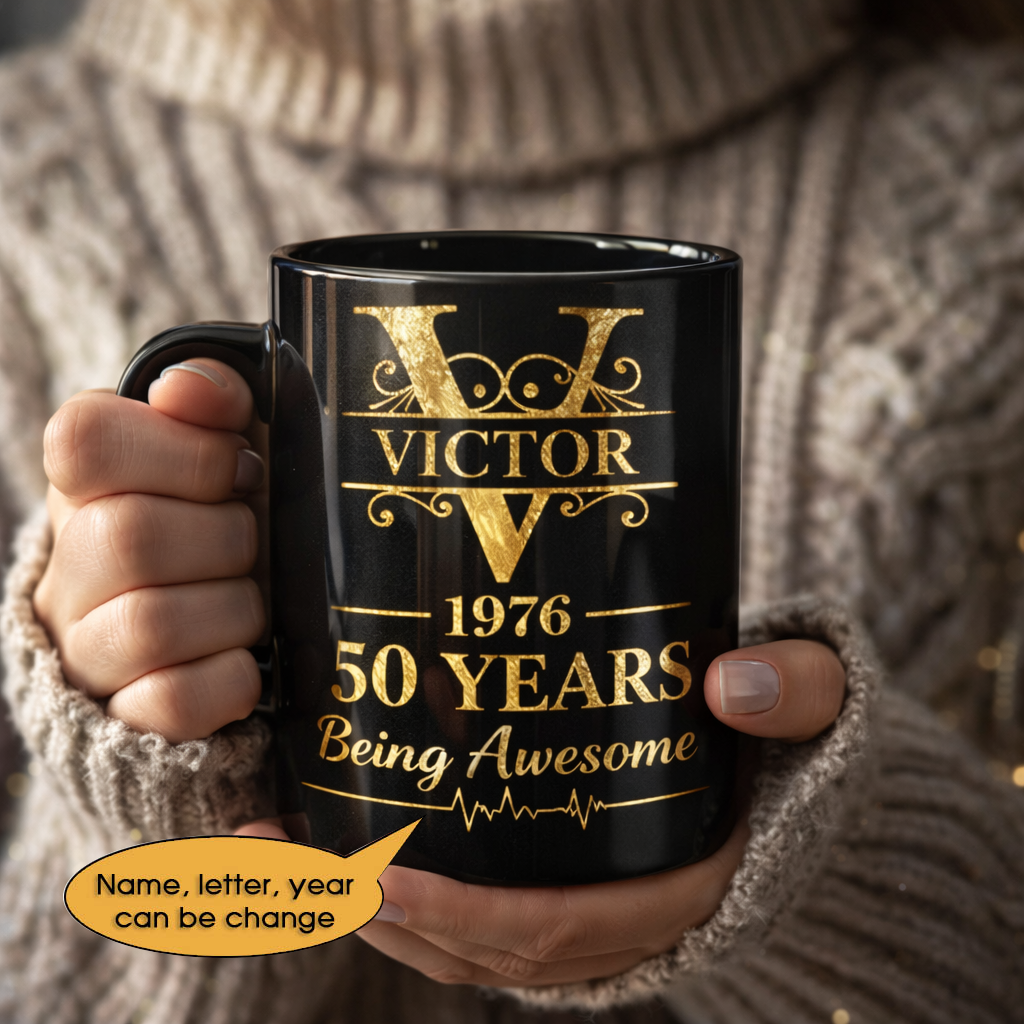 11oz Ceramic Mug Age personalized name, year, letter for birthday - 11oz Ceramic Mug Hot Sale