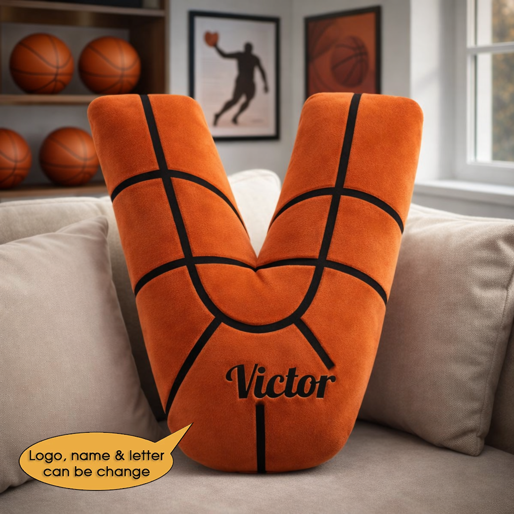 Basketball Pillow Custom Name and Logo 2 All Teams Irregular-Shaped Pillow-Shaped Pillow-5TO9VIBE