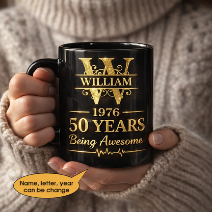 11oz Ceramic Mug Age personalized name, year, letter for birthday - 11oz Ceramic Mug Hot Sale