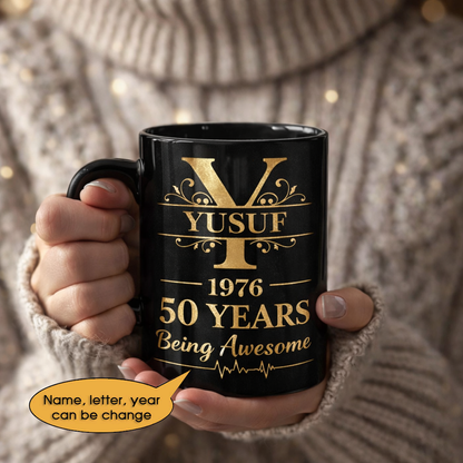 11oz Ceramic Mug Age personalized name, year, letter for birthday - 11oz Ceramic Mug Hot Sale