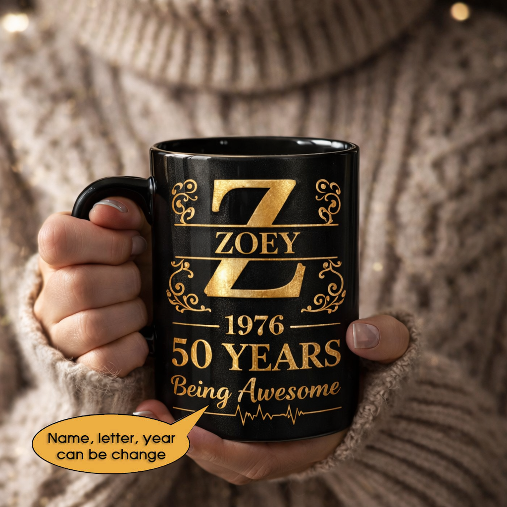 11oz Ceramic Mug Age personalized name, year, letter for birthday - 11oz Ceramic Mug Hot Sale