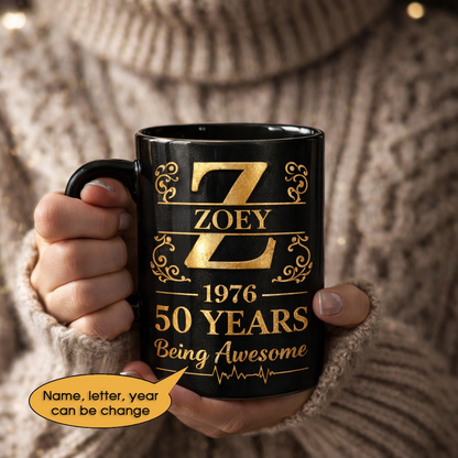 11oz Ceramic Mug Age personalized name, year, letter for birthday - 11oz Ceramic Mug Hot Sale