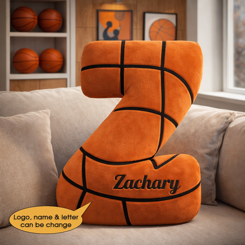 Basketball Pillow Custom Name and Logo 2 All Teams Irregular-Shaped Pillow-Shaped Pillow-5TO9VIBE